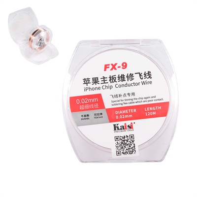 "Kaisi" FX-9 0.02mm Chip Conductor Wire for iPhone Motherboard, 120m