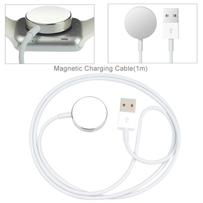 1m Magnetic Charging Cable for Apple Watch 38mm/40mm/42mm/44mm, OEM, w/retail package,White