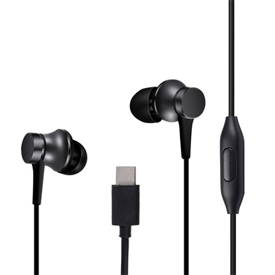 In-Ear Headphones with Type-C Jack for MI, Fresh Version, OEM, w/retail package,Black