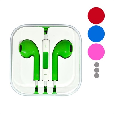 Colored Eearphone Cable for iPhone 5/5C/5S/SE/6/6S(Plus), w/package