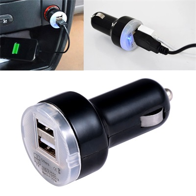 Dual USB Car Changer For iPad&iPhone&iPod