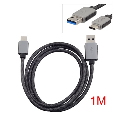 1m Mesh Coating USB 3.1 Type-C to USB Cable, w/retail package