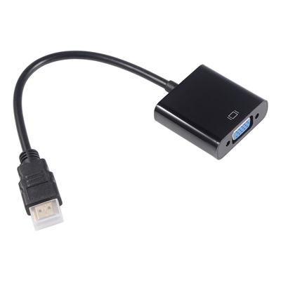 HDMI to VGA with 3.5mm Audio Jack Adapter+3.5mm Audio Cable, w/retail package