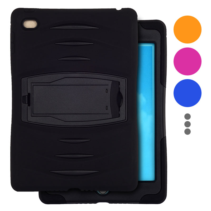 Shock Wave Dustproof Silicone and Plastic Case with Stand for iPad Mini 4