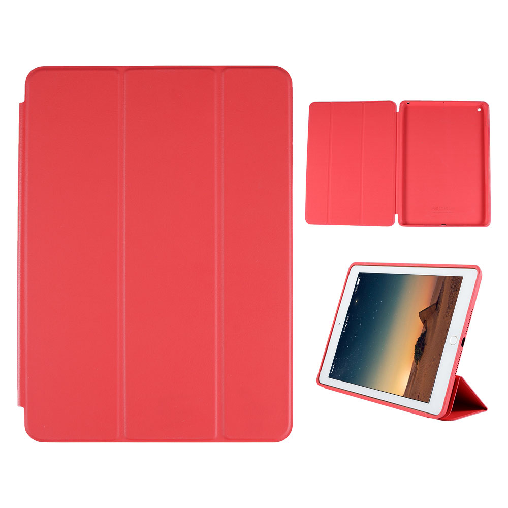 Folding Smart Leather Case with Sleep/Wakeup/Holder Function for iPad 9.7" (2017)/9.7"(2018), w/retail package