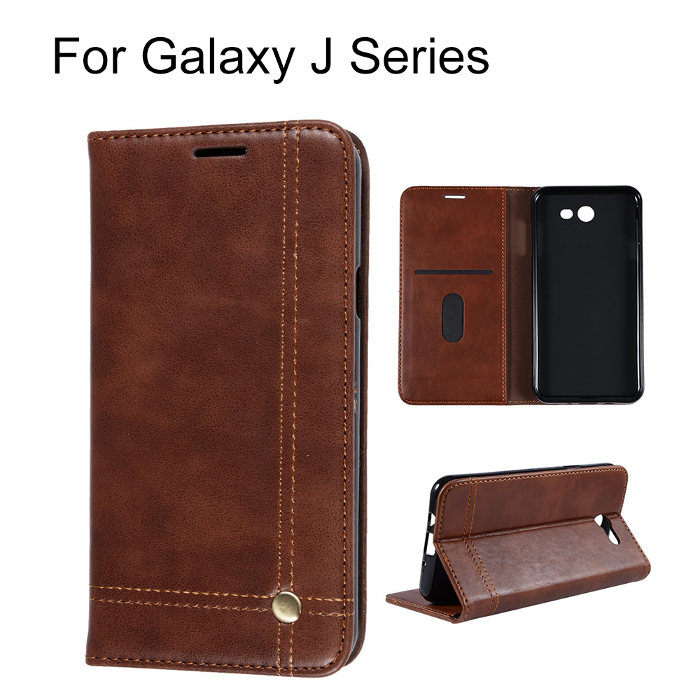Vintage Pull-up Leather Case for Samsung Galaxy J3 Series, US Version