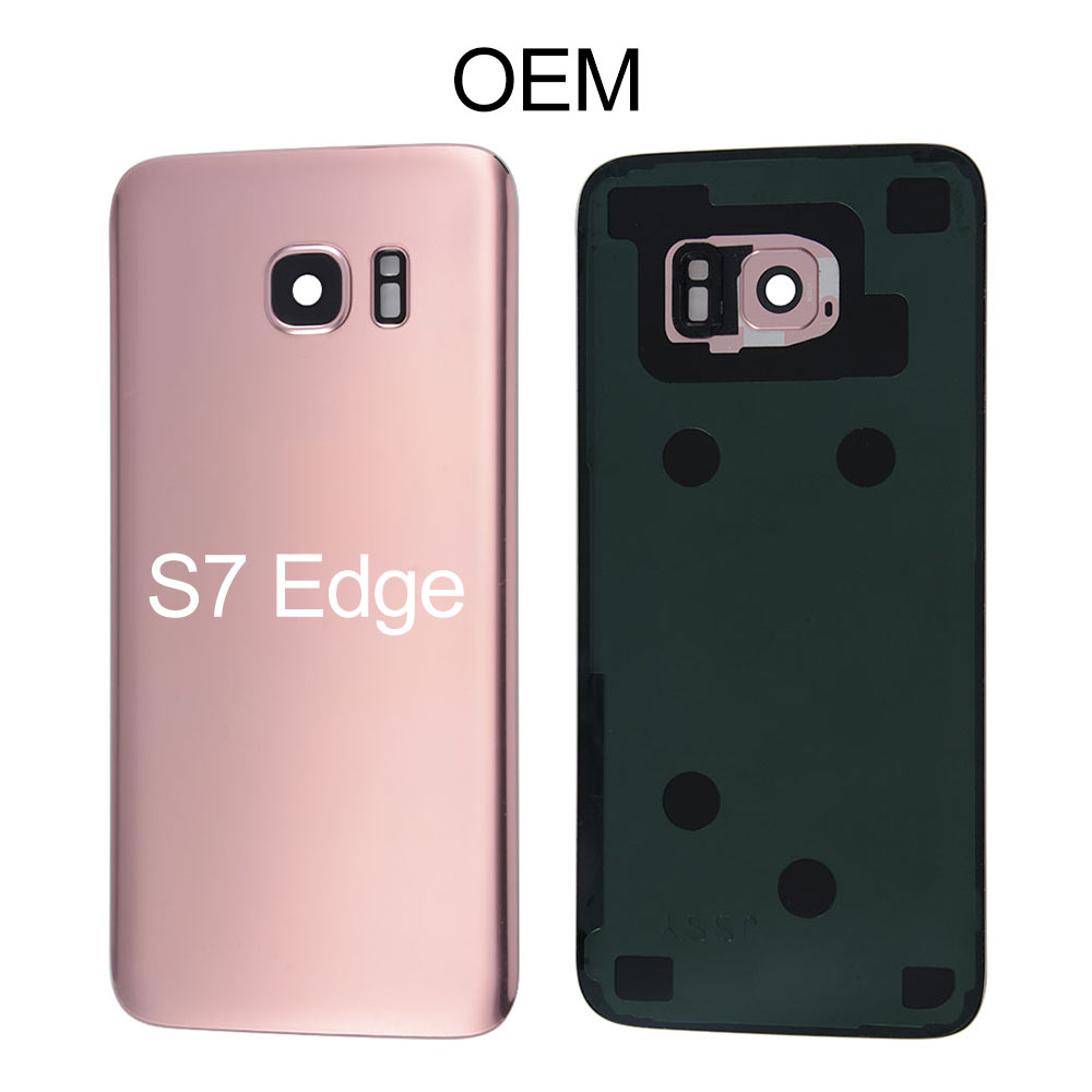 For Samsung Galaxy S7 Edge Back Cover with Sticker +Rear Camera Lens Cover+Glass Lens+LED Diffusor