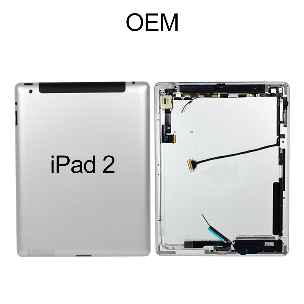 Back Cover with Small Parts for iPad 2, 4G Version, OEM, Silver