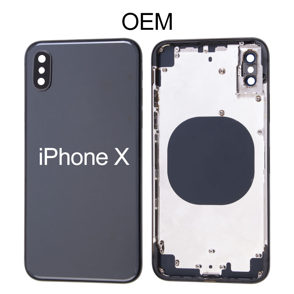 Back Housing with Side Button/SIM Tray for iPhone X (5.8"), OEM