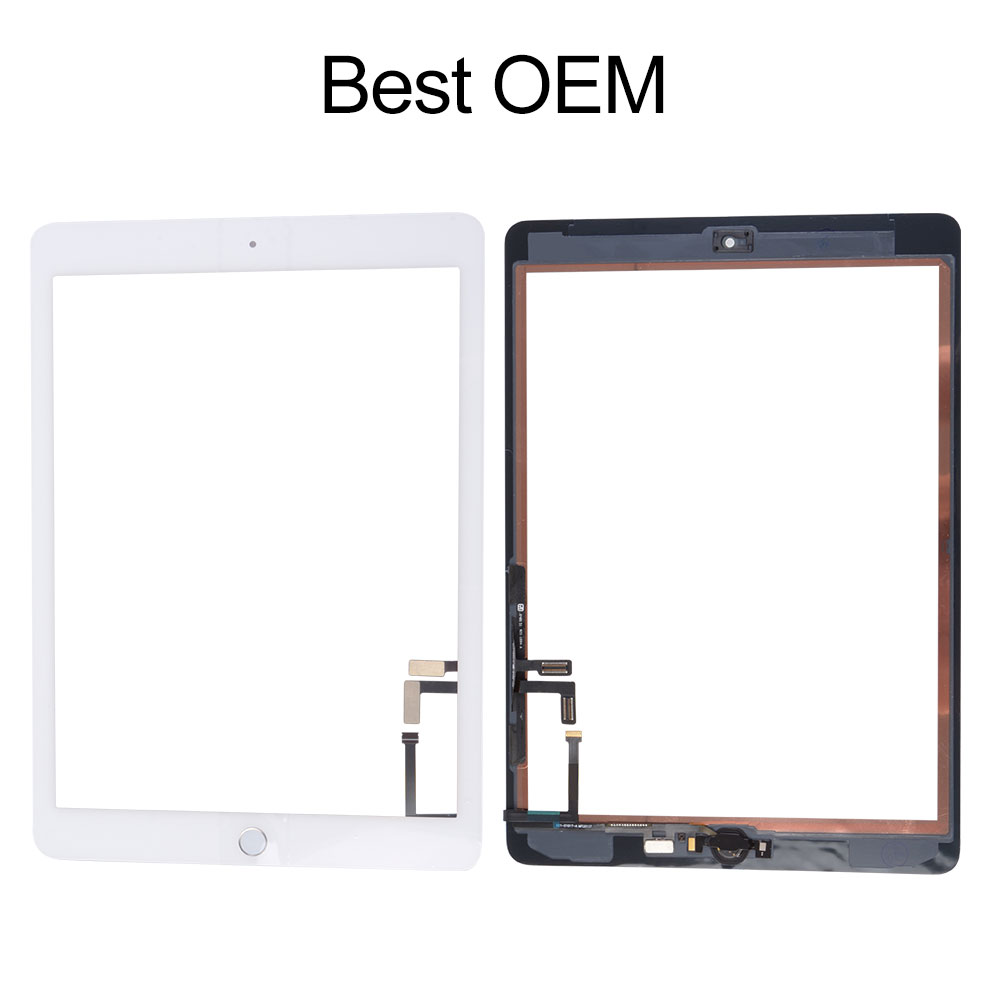 Touch Screen with Home Button Assembly/Sticker for iPad 5, Best OEM