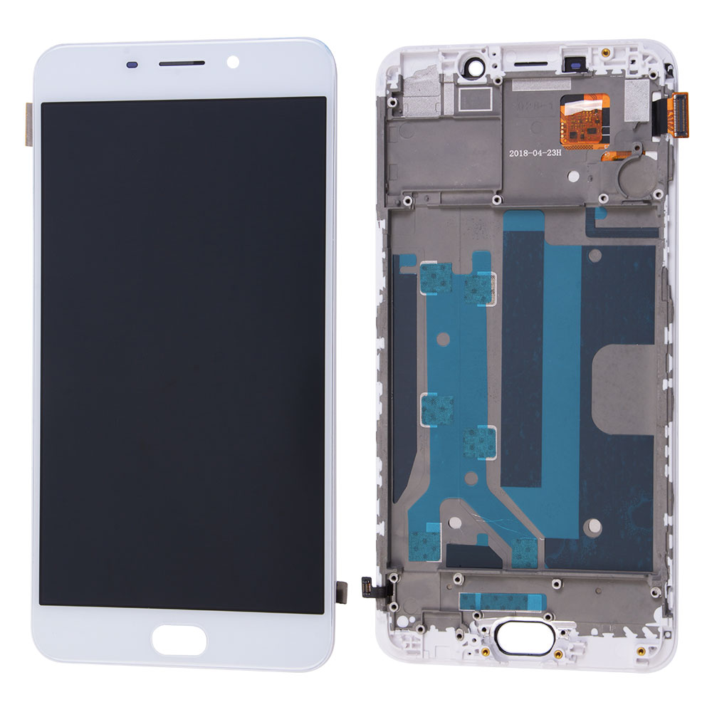 LCD/Touch screen Assembly with Frame for OPPO R9 Plus, Aftermarket, White