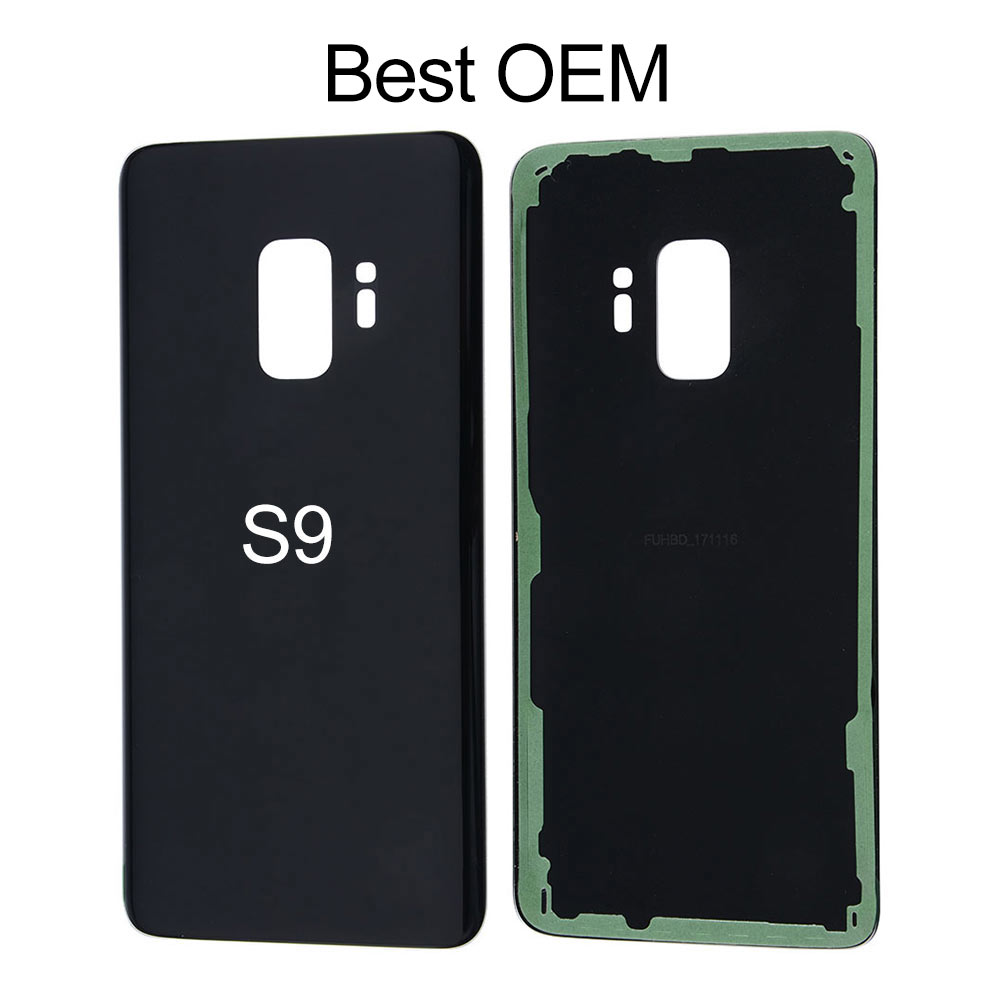 Back Cover+Rear Camera Lens Cover with Sticker+Glass Lens for Samsung Galaxy S9, Best OEM