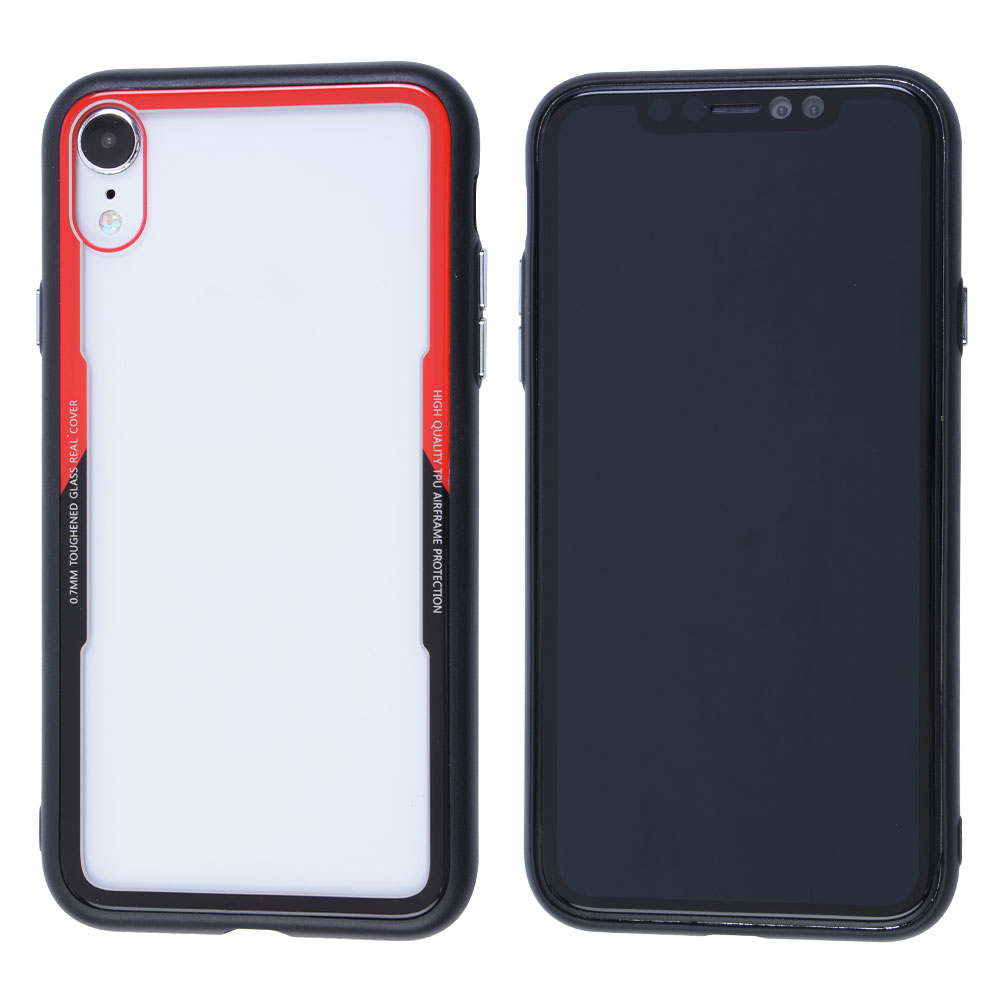 TPU Bumper Case+0.7mm Tempered Glass Backing for iPhone XS Max(6.5