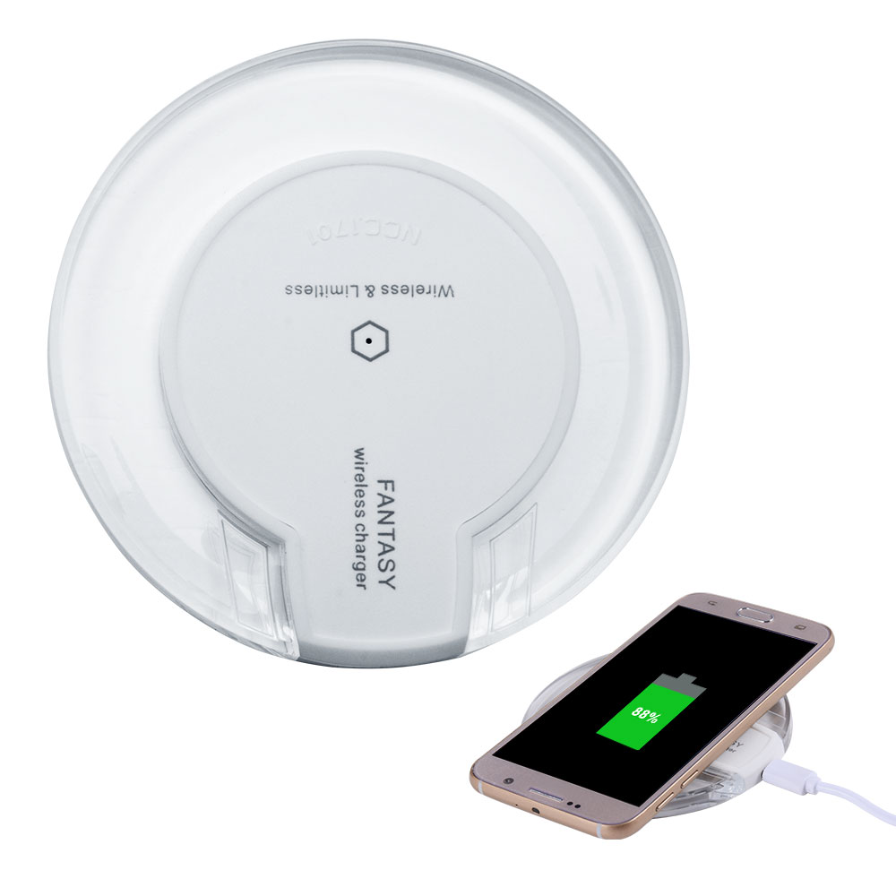 Clear Wireless Charging Pad, w/retail package,Black