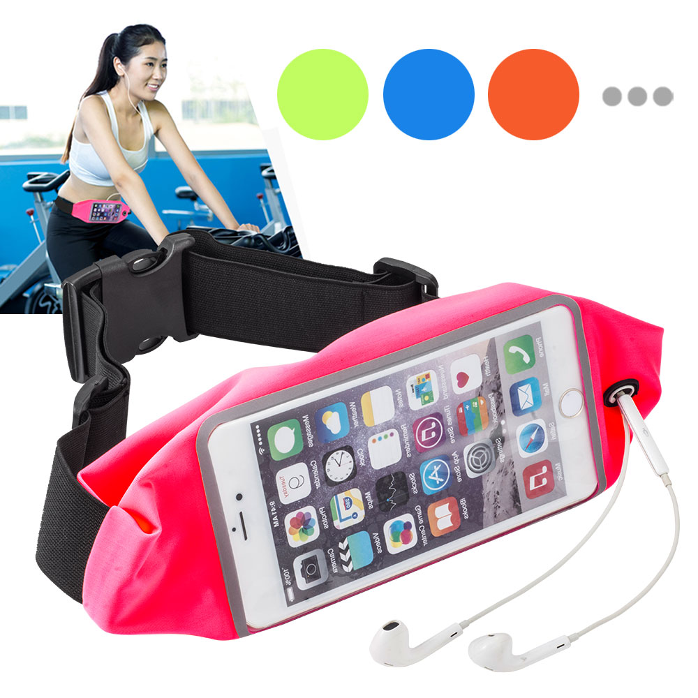 Waterproof Sport Waist Bag with Main Pocket+Side Transparent Touch Window for 5.5" Phones