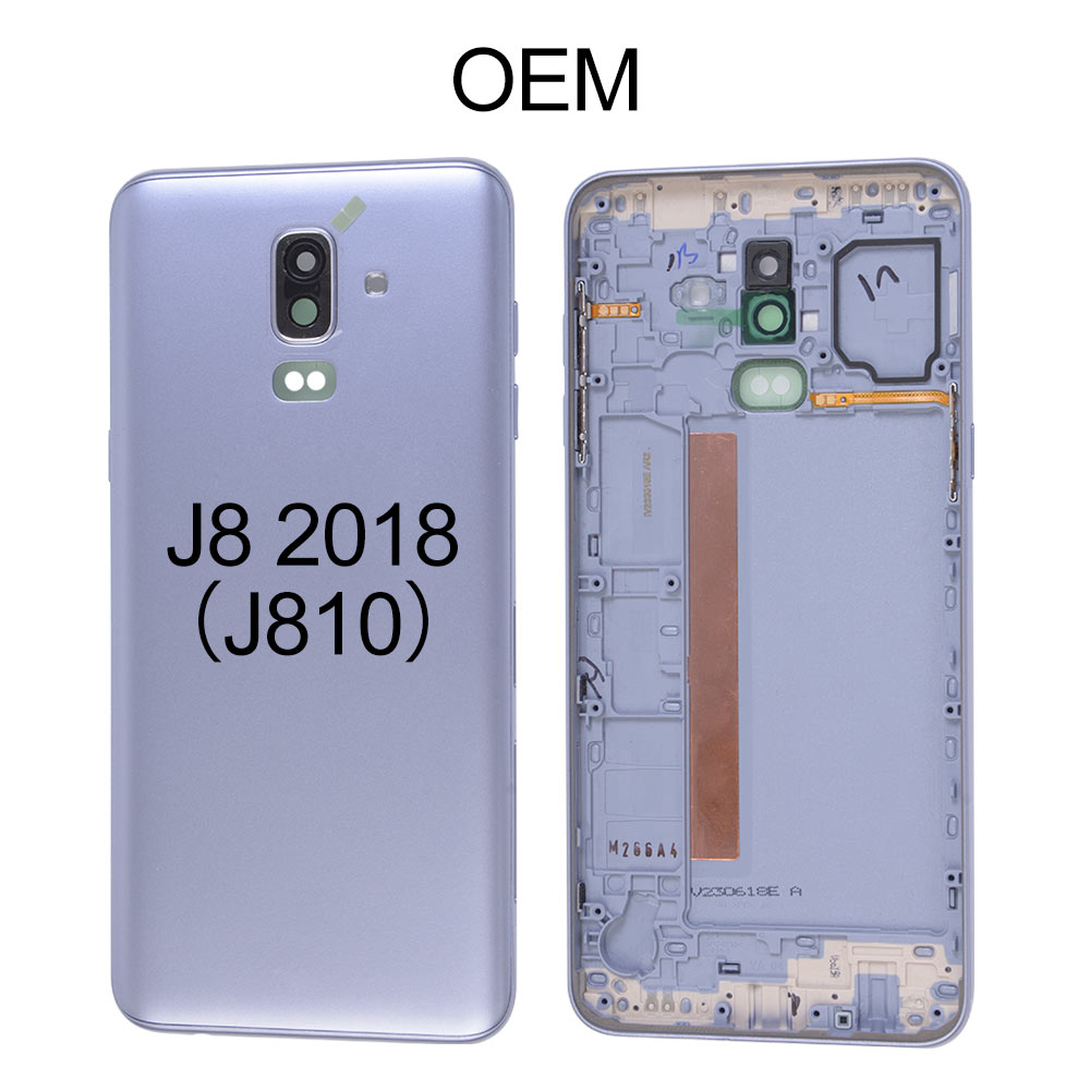 Back Cover+Rear Camera Lens Cover with Sticker+Glass Lens for Samsung Galaxy J8 (2018)/J810,OEM