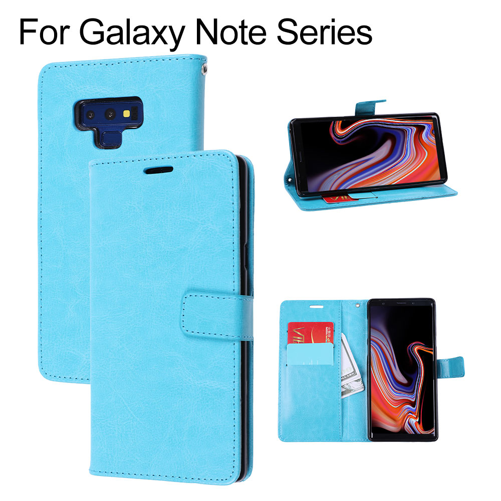 Retro Oil Wax Texture Pull-up Leather Case with Card Slots for Samsung Galaxy Note 9/8 Series, 5pcs