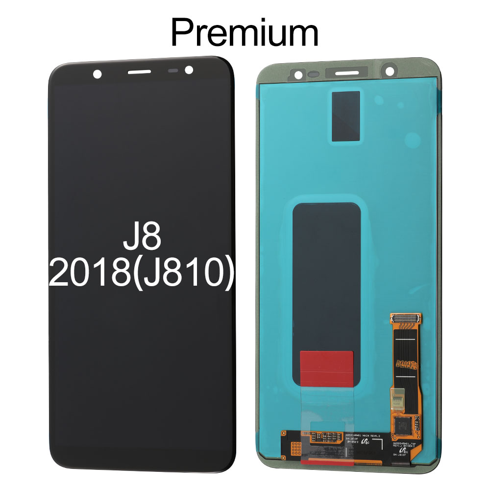 OLED Screen for Samsung Galaxy J8 (2018)/J810, OEM OLED+Premium Glass, Black