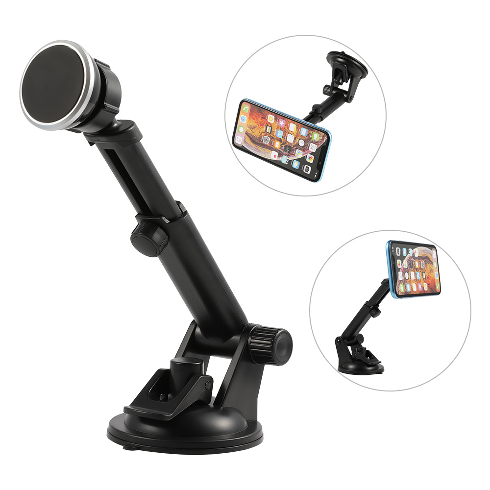 099B+093B Magnetic Flexible Car Mount Holder with Suction Cup, w/retail package