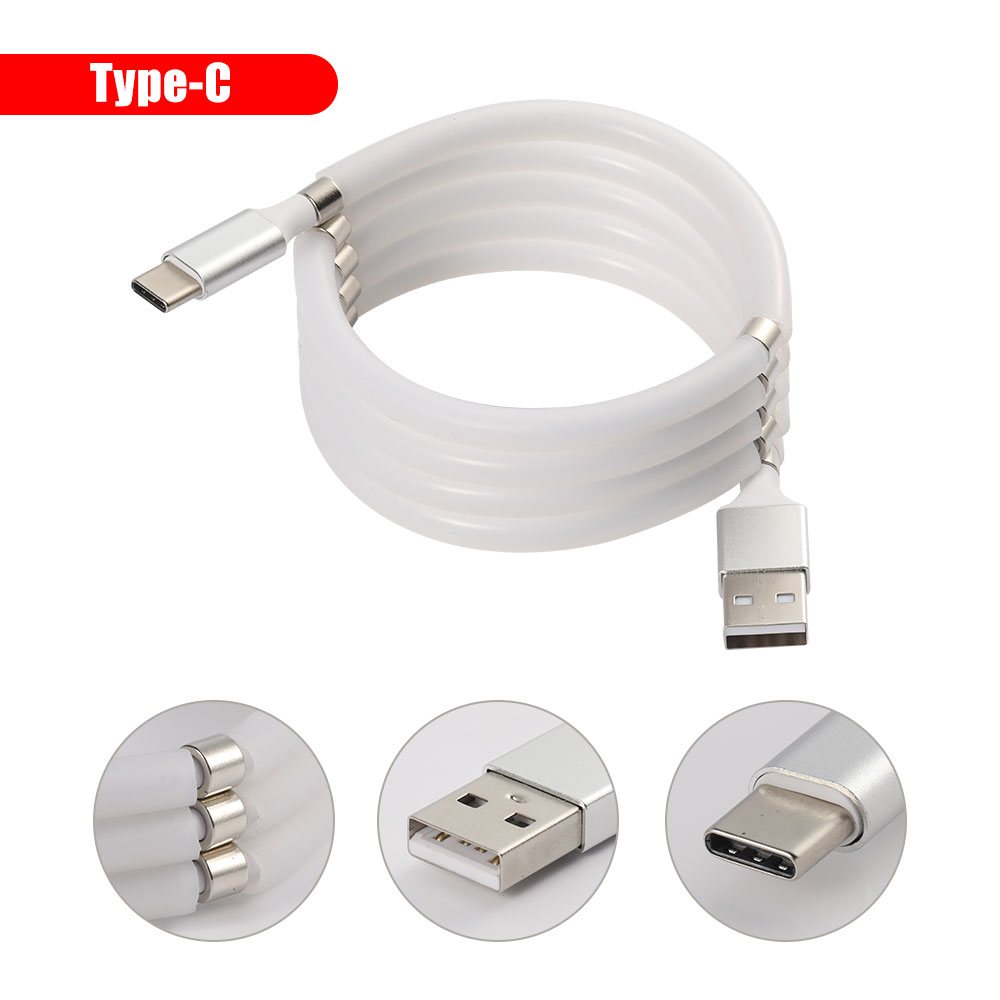 Magic Rope Magnet Cable for iPhone, Samsung, Huawei, Other Smartphones