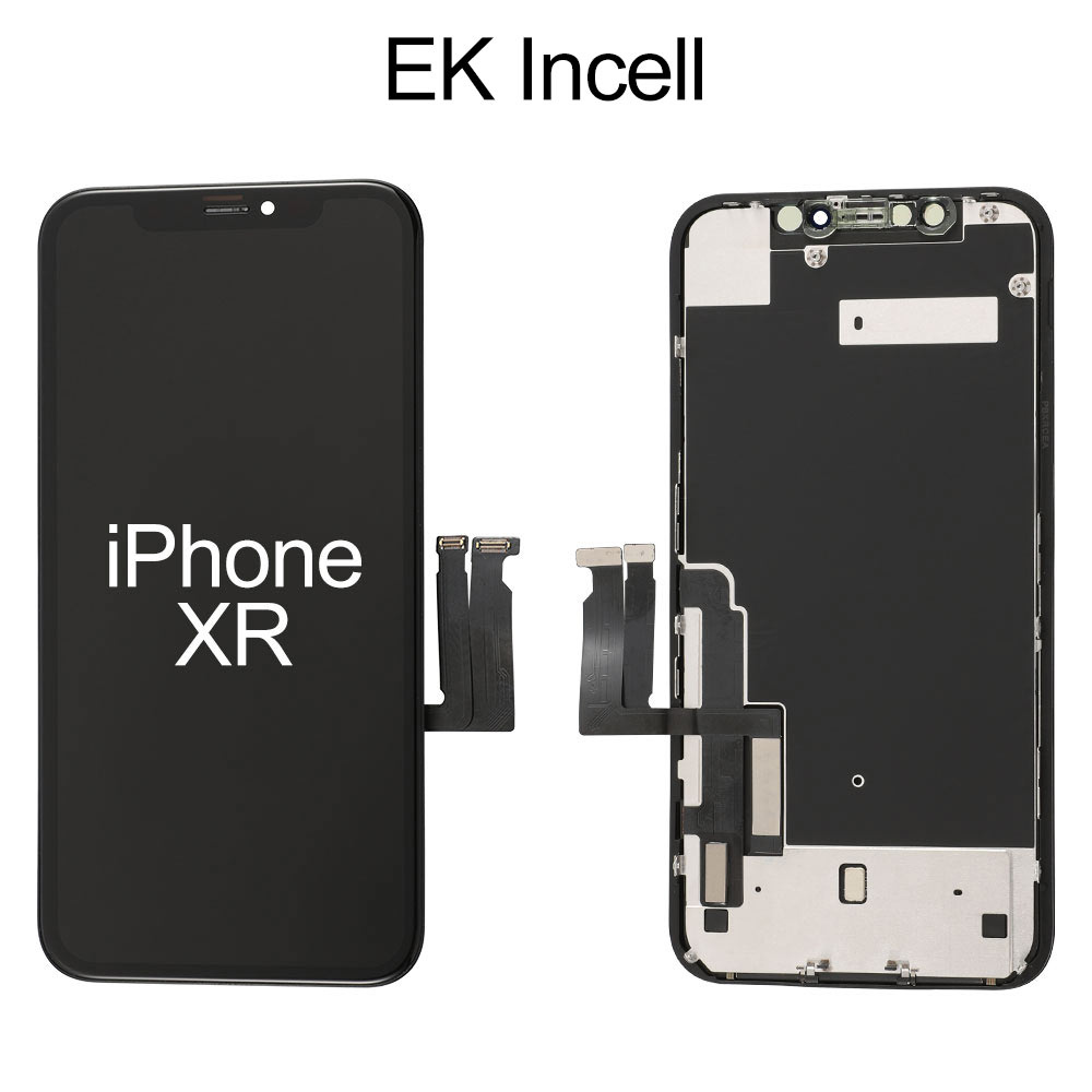 LCD Screen with LCD Back Plate for iPhone XR (6.1"), EK Incell, Black