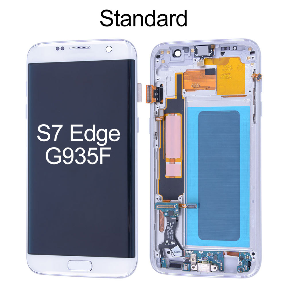 OLED Screen with Frame for Samsung Galaxy S7 Edge G935F, OEM OLED+Standard Glass