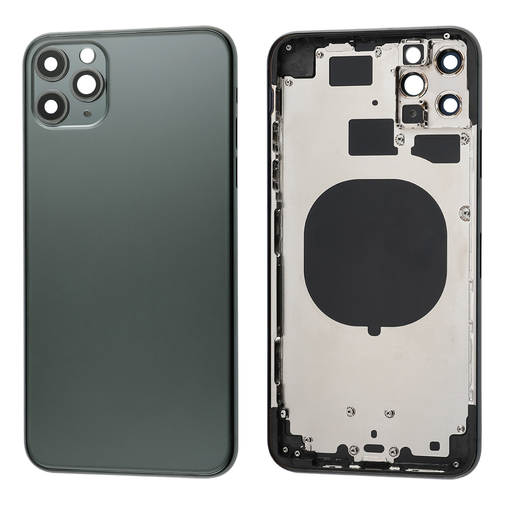 Blank Back Housing with Side Button/SIM Tray for iPhone 11 Pro Max (6.5"), Aftermarket