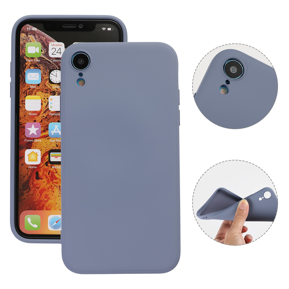 Flat Edge Precise Hole Silicone Case for iPhone XR (6.1"), 5pcs