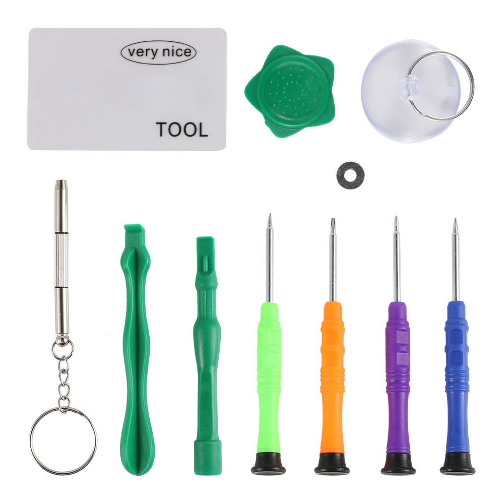 Portable 10 In 1 Repairing Tools Kit for iPhone 5/6/6S/7/8/X, w/retail package