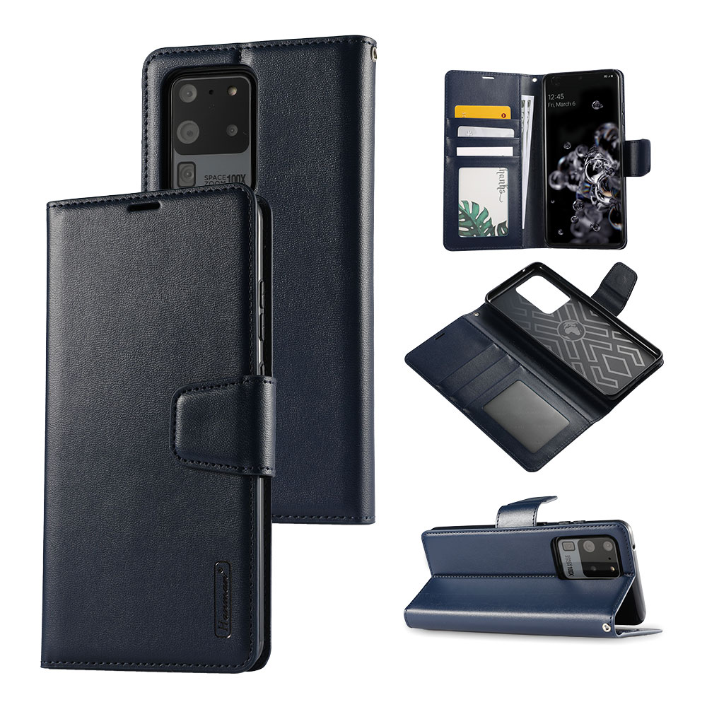 Hunman Smooth Leather Case with Photo Display for Samsung Galaxy S20 Ultra/S20+/S20/S10+/S10/S9+/S9, w/retail package