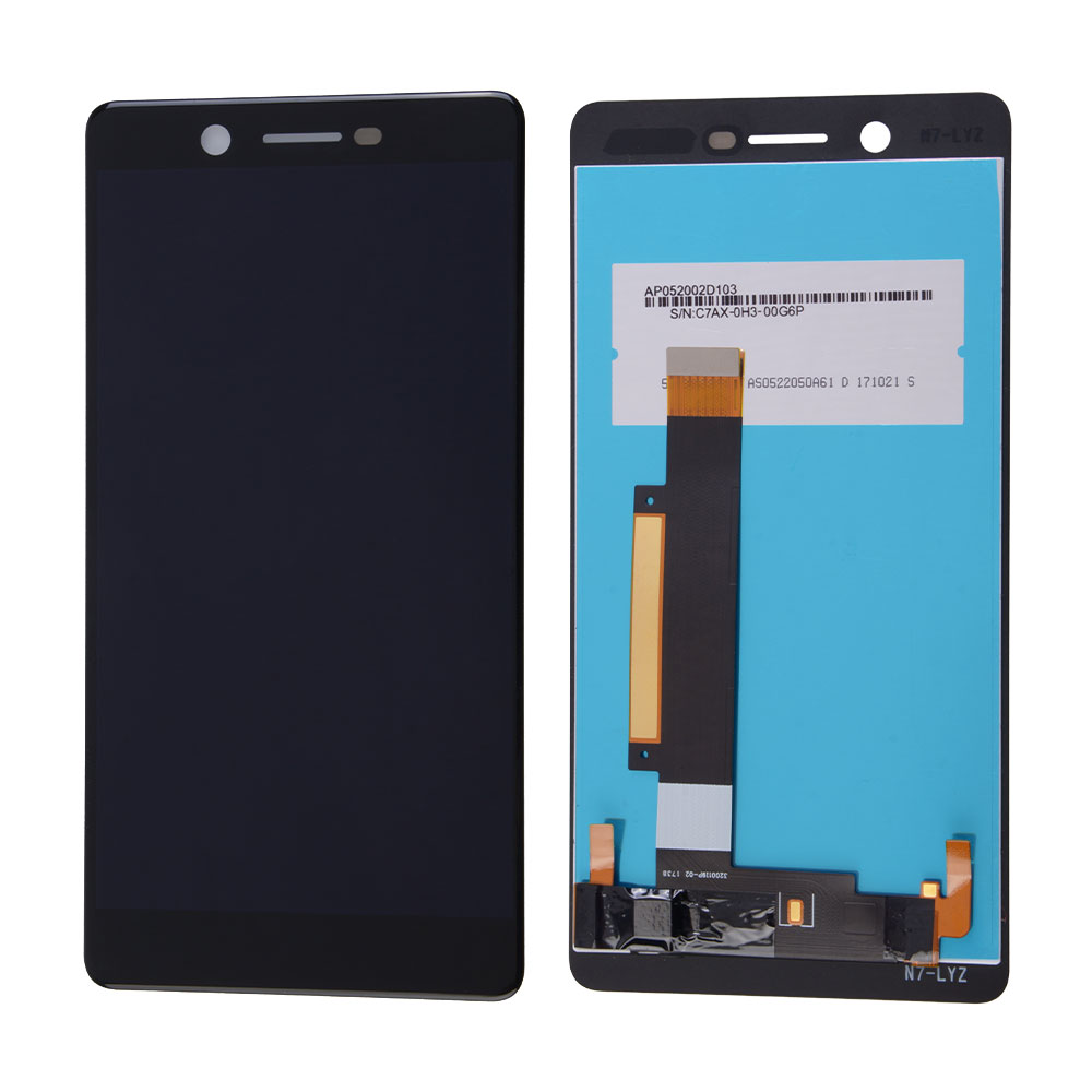LCD/Touch Screen Assembly for Nokia 7, OEM LCD+Premium Glass, Black