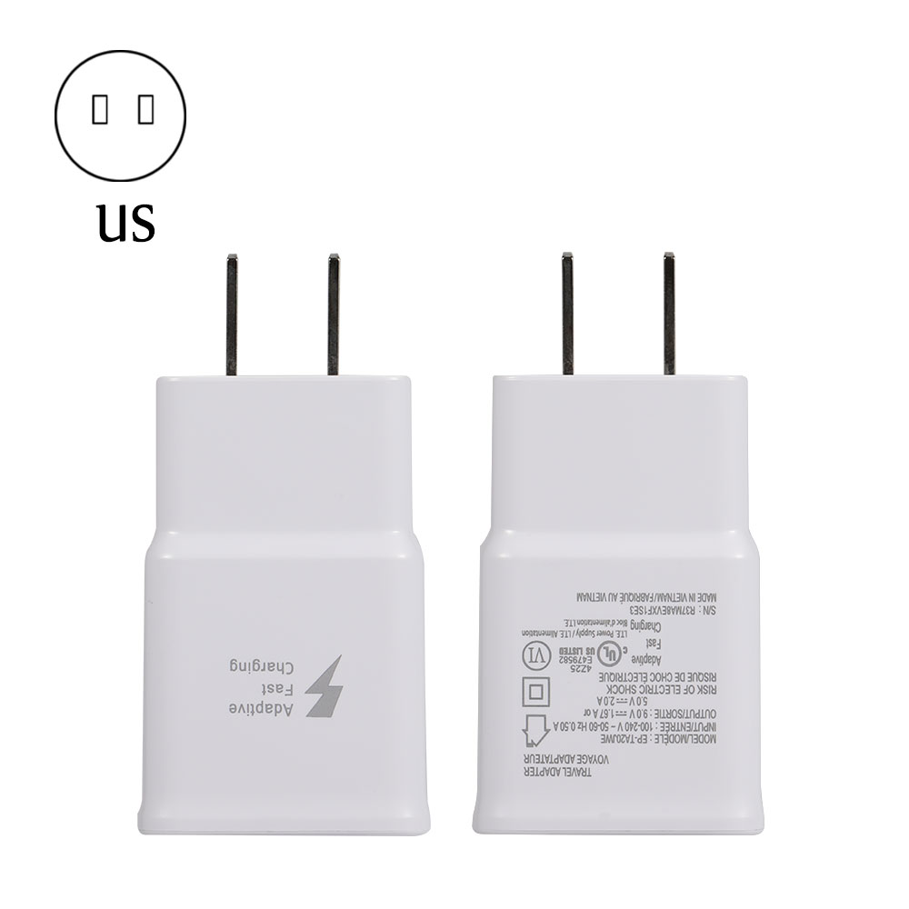 15W Mini Power Adapter with Logo for Samsung Galaxy S6-S10/Note 4-Note 9, Aftermarket, Black