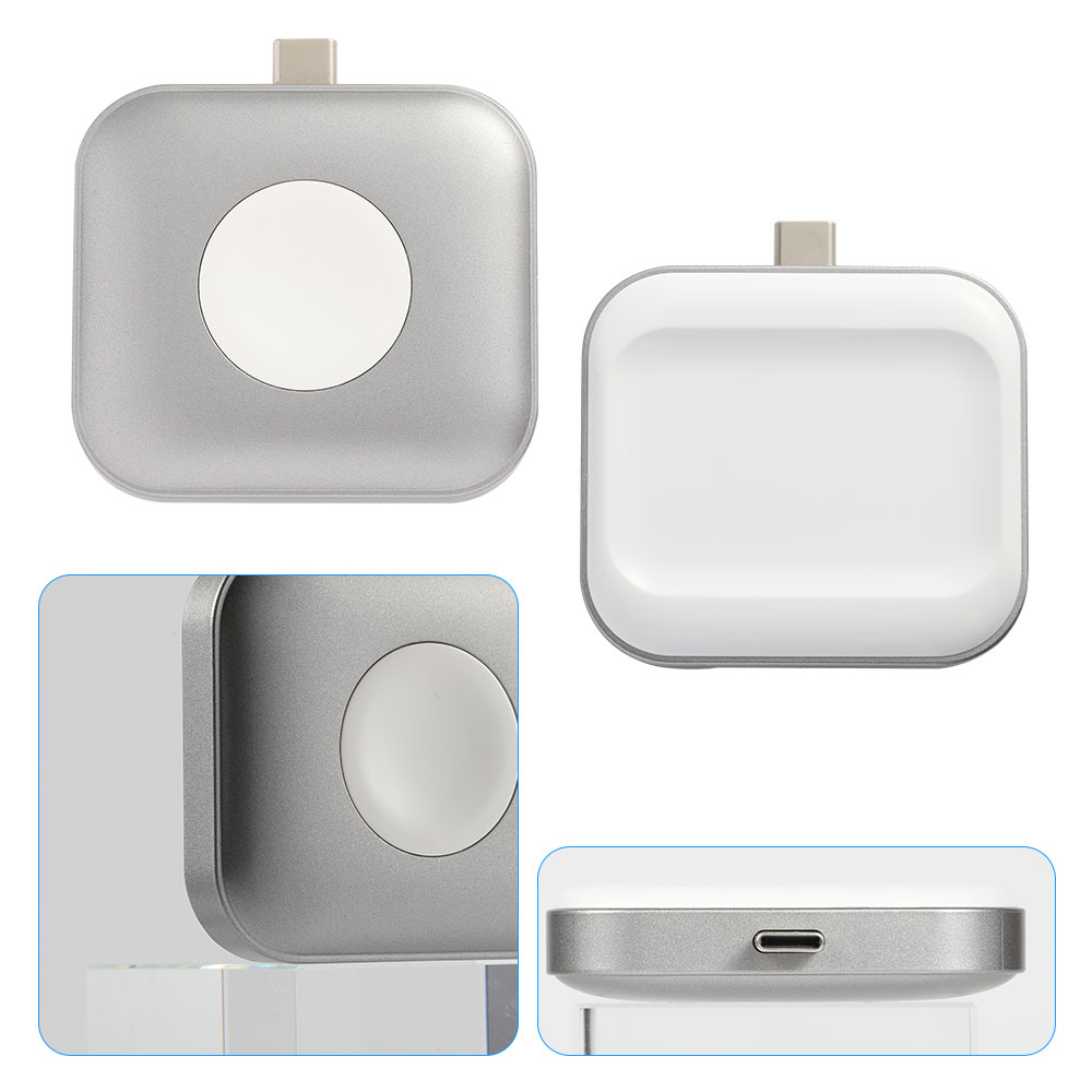 2-in-1 USB-C Wireless Charger for Apple Watch/Airpods Charging Case/Airpods Pro, w/retail package