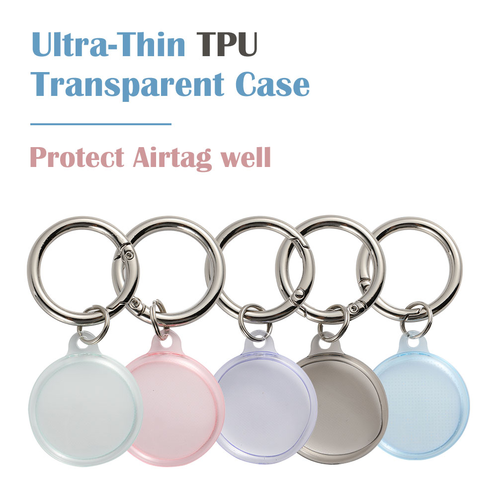 AirTag One-sided Transparent TPU Key Ring