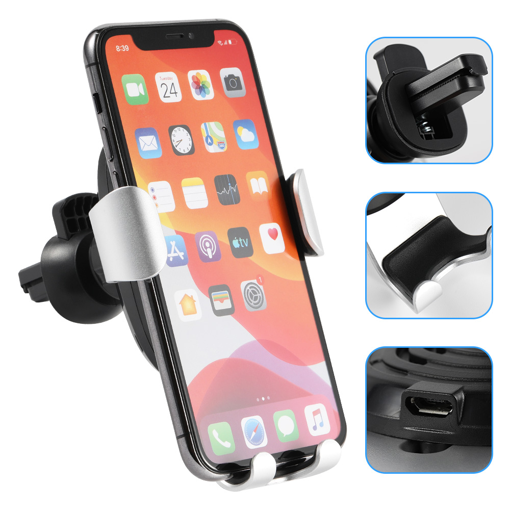 "Baseus" Air Vent Gravity Car Mount Wireless Charger, w/retail package