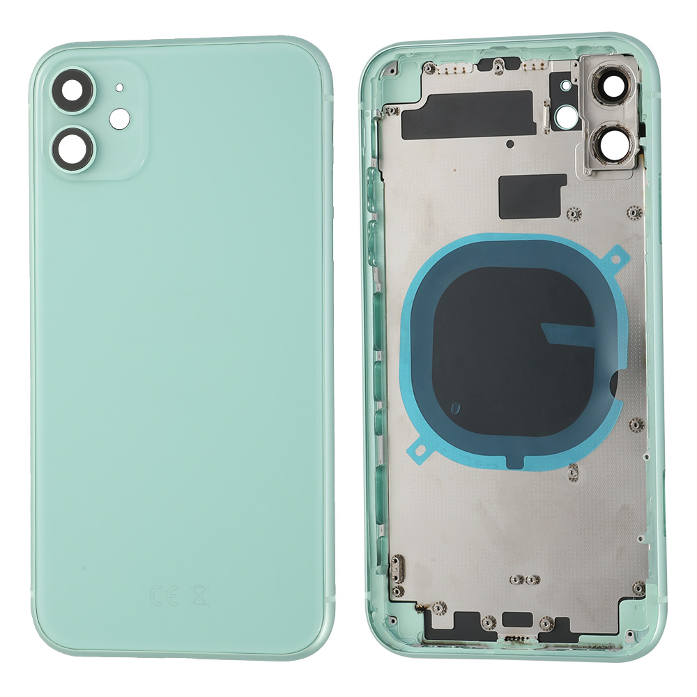 EU Version-Back Housing with Side Button/Sim Tray for iPhone 11 (6.1"), Aftermarket