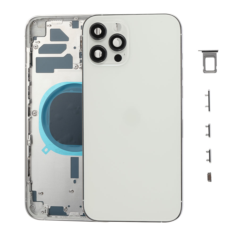 Back Housing with Side Button/SIM Tray for iPhone 12 Pro Max (6.7"), OEM Material Assembled