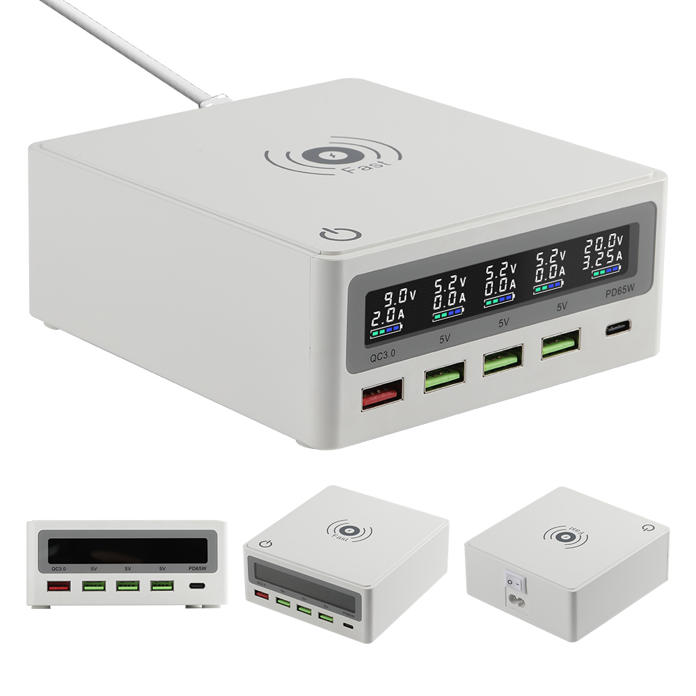 868W 5-Port USB with QC3.0+65PD Fast Charger, 110V/220V, AU Plug, w/retail package
