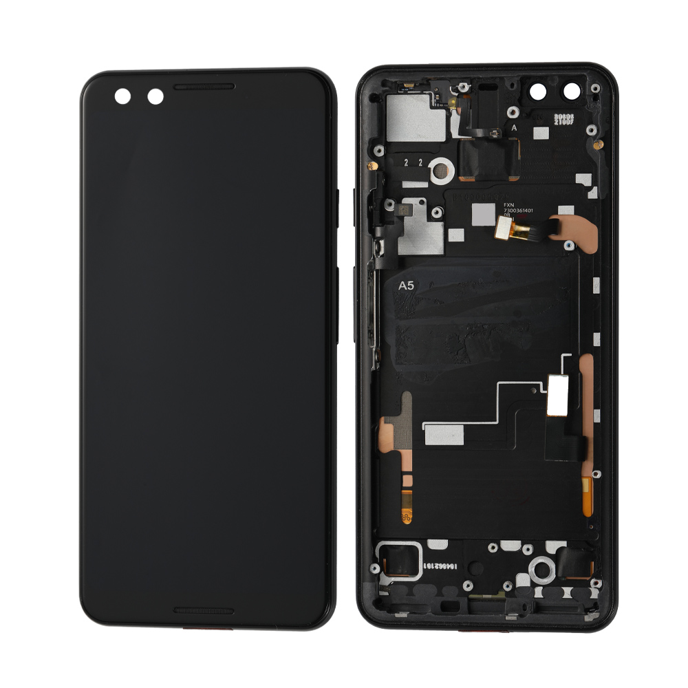 OLED Screen with Frame for Google Pixel 3, OEM