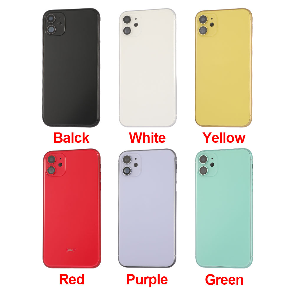 Back Housing with Full Small Parts for iPhone 11 (6.1"), OEM Material Assembled