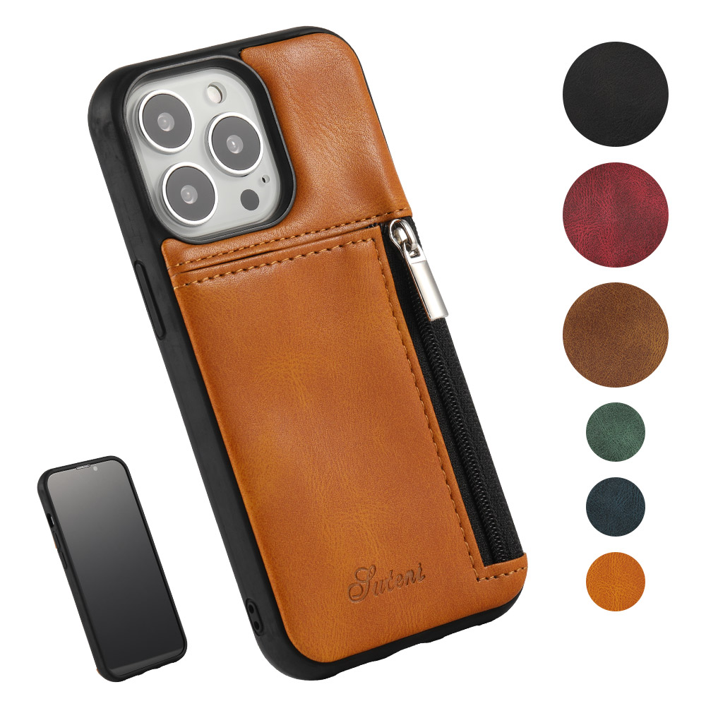 H14 Zipper Case with Card Slot for iPhone 13 Pro (6.1")