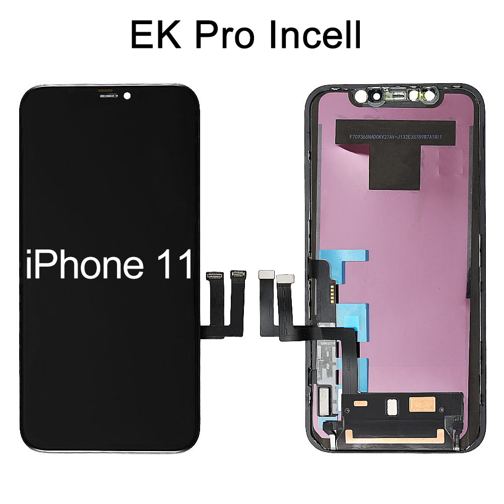 EK Pro-LCD Screen with LCD Back Plate for iPhone 11, Black
