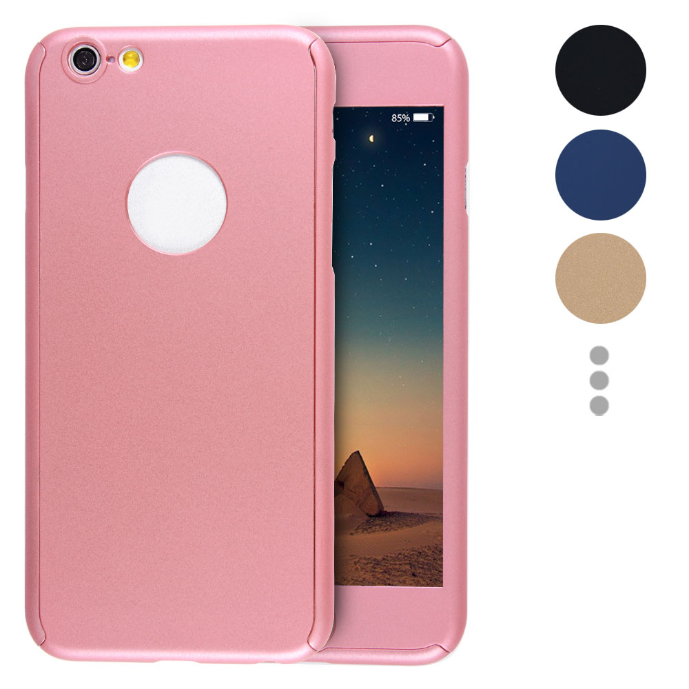 Slim Light Detachable Front and Back Full Housing Polycarbonate Case for iPhone 6/6S (4.7"), with Logo Display