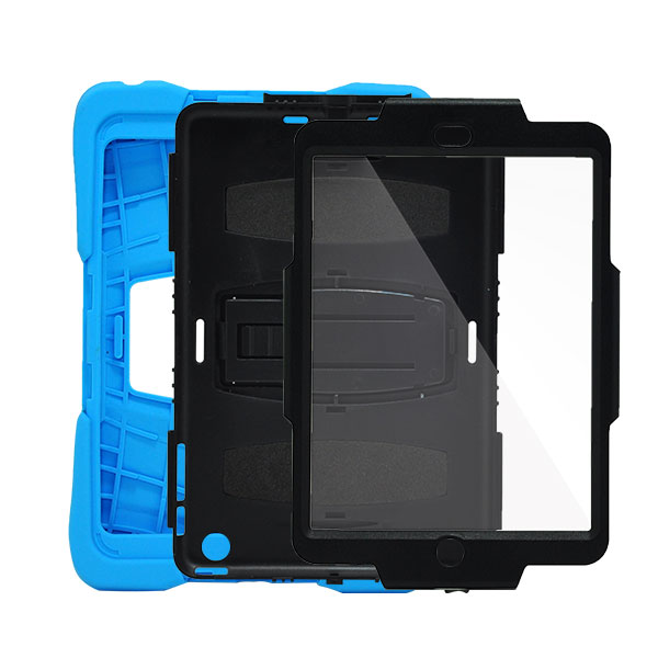 Shock Wave Dustproof Silicone and Plastic Hybrid Cover Case Stand for iPad Mini 1/2/3