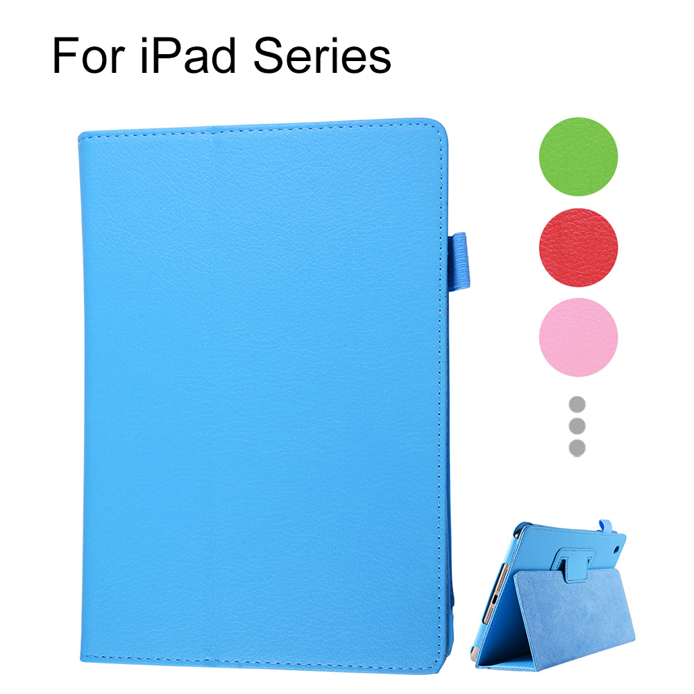 For iPad Air/Mini/Pro/2/3/4/9.7 Series Litchi Textured Flip Stand Leather Case support Sleep/Wakeup 