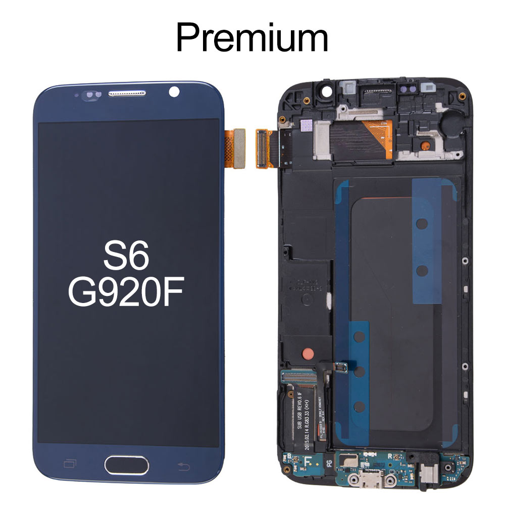 OLED Screen with Frame for Samsung Galaxy S6 G920F, OEM OLED+Premium Glass