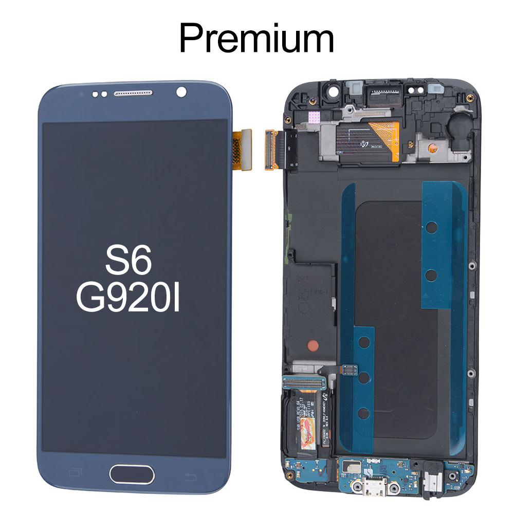 OLED Screen with Frame for Samsung Galaxy S6 G920I, OEM OLED+Premium Glass