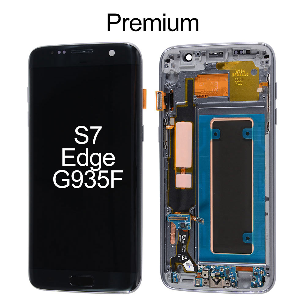 OLED Screen with Frame for Samsung Galaxy S7 Edge G935F, OEM OLED+Premium Glass