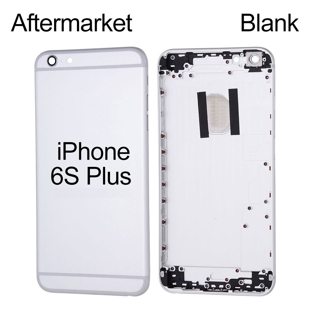 Blank Back Housing with Side Button/SIM Tray for iPhone 6S Plus (5.5"), Aftermarket