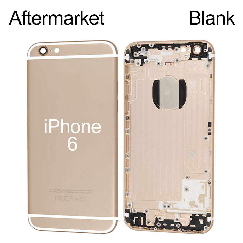 Blank Back Housing with Side Button/SIM Tray for iPhone 6 (4.7"),  Aftermarket
